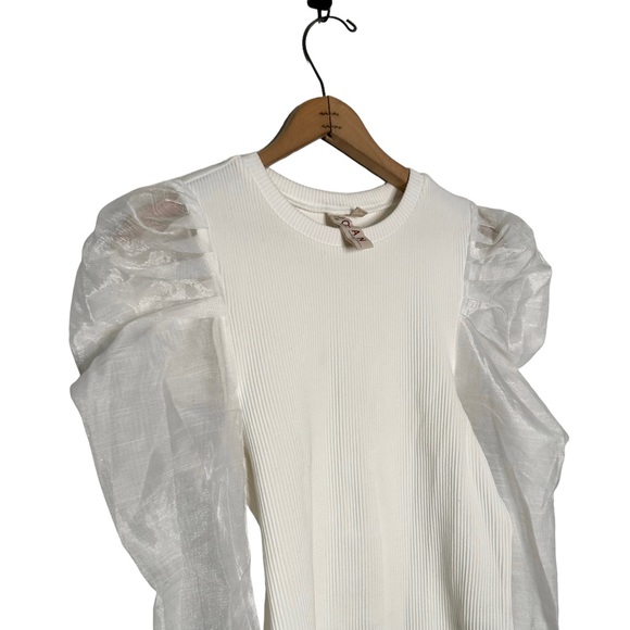 Anthropologie | Dolan Puff Sleeve Top Size Medium - Picture 3 of 9